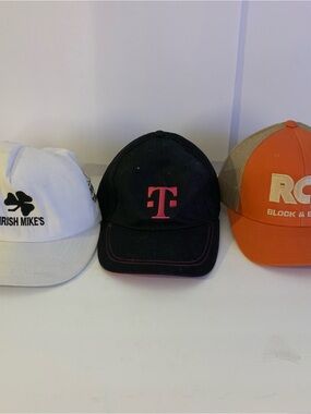 The Classic White, Black & Orange Baseball Cap Bundle